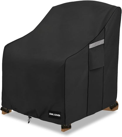 Outdoor Chair Covers 32" W x 35" D x 36" H,600D Heavy Duty Waterproof Patio Chair Cover,Outdoor Furniture Covers for Lawn/Garden Chiar,Black