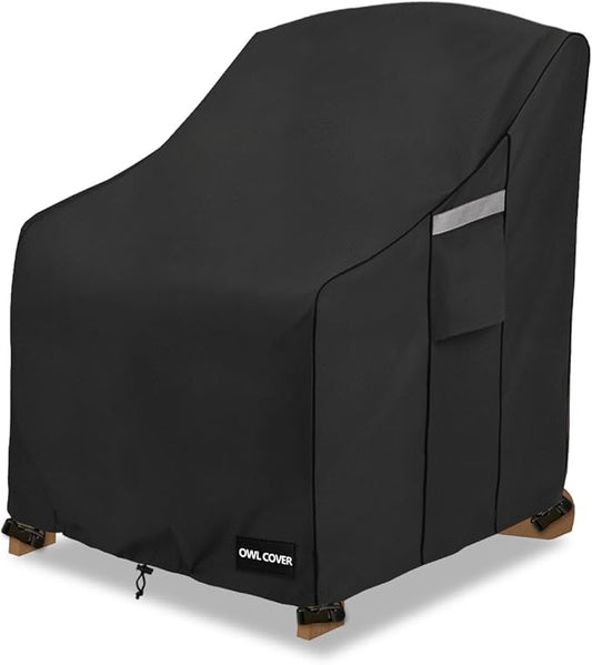 Outdoor Chair Covers 32" W x 35" D x 36" H,600D Heavy Duty Waterproof Patio Chair Cover,Outdoor Furniture Covers for Lawn/Garden Chiar,Black