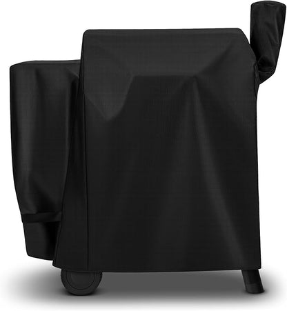 Unicook Pellet Grill Cover Compatible with Traeger 22 Series, Lil Tex, Outdoor Full Length Pellet Smoker Cover, Unique UV Resistant Waterproof Vinyl Exterior with Polyester Lining