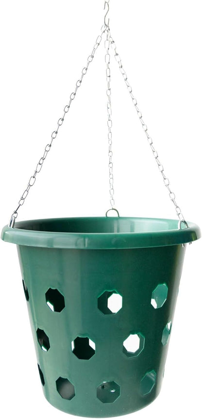 Bloom Master Hanging Baskets - 6 Gallon (1 Pack) - Large Hanging Planters for Outdoor Plants - Use as a Hanging Flower Basket, Strawberry Planter, Herb Planter, More - Hanging Pots for Plants Outdoor