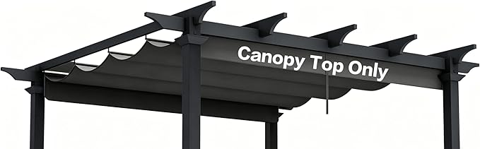 Pergola Shade Cover Replacement Canopy Top Compatible with Home Depot Hampton Bay Pergola Model #GFM00467F - Gray(Canopy Top Only)