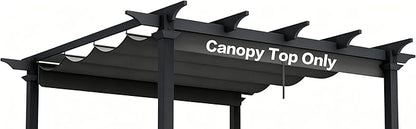 Pergola Shade Cover Replacement Canopy Top Compatible with Home Depot Hampton Bay Pergola Model #GFM00467F - Gray(Canopy Top Only)