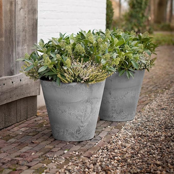 Root & Vessel Napa Round Planter, Gray, 12"