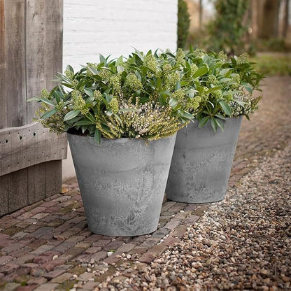 Root & Vessel Napa Round Planter, Gray, 8"