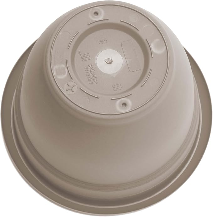 Bloem Ariana 10" Pebble Stone Round Self-Watering Resin Planter Pot - Rolled Rim Indoor and Outdoor Gardening Planter