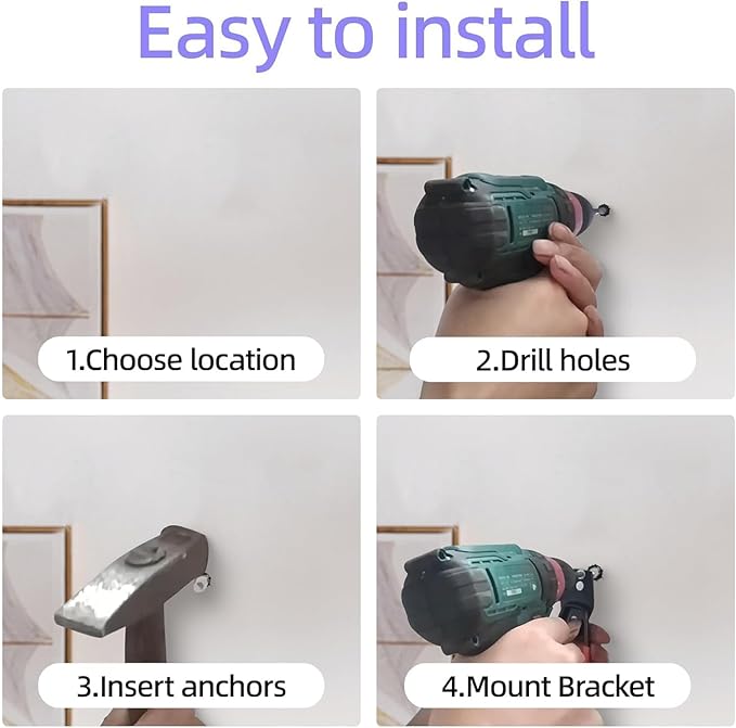 Garage Hooks 16 Pack Utility Steel Garage Storage Hooks with Anti-Slip Coating, Heavy Duty Mount Hooks for Hanging Bike, Ladder Garden Tool Organizer