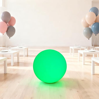 16-inch LED Light Ball, Round LED Night Light with Remote, Rechargeable Globe Lights with 4 Modes & 16 RGB Color Changing, Waterproof Glowing Globe Light for Party Decor
