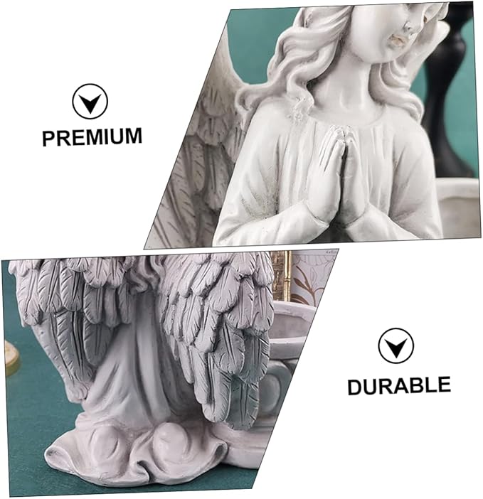 1Pc Chic Angel Resin Flowerpot Decorative Succulent Planter for Home Garden and Exquisite Craftsmanship for Indoor and Outdoor Use