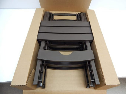 Adams Manufacturing 8500-60-4702 Plastic Quik-Fold Side Table 2 Pack, Earth Brown