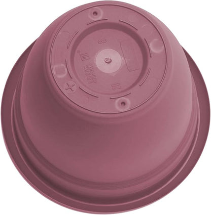 Bloem Ariana 10" Dusty Rose Round Self-Watering Resin Planter Pot - Rolled Rim Indoor and Outdoor Gardening Planter