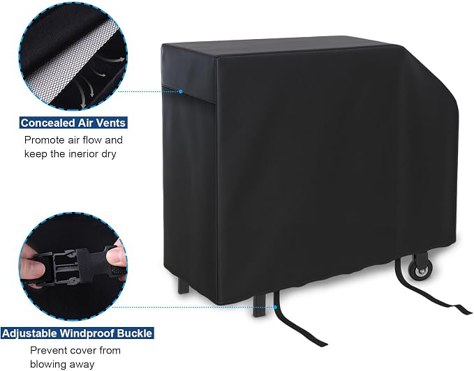 Grill Cover for Outdoor Grill,600D Heavy Duty Griddle Cover for Blackstone 28 Inch Single Shelf Griddle, Waterproof Anti-UV Canvas BBQ Grill Cover with Large Air Vent and Hem Buckle