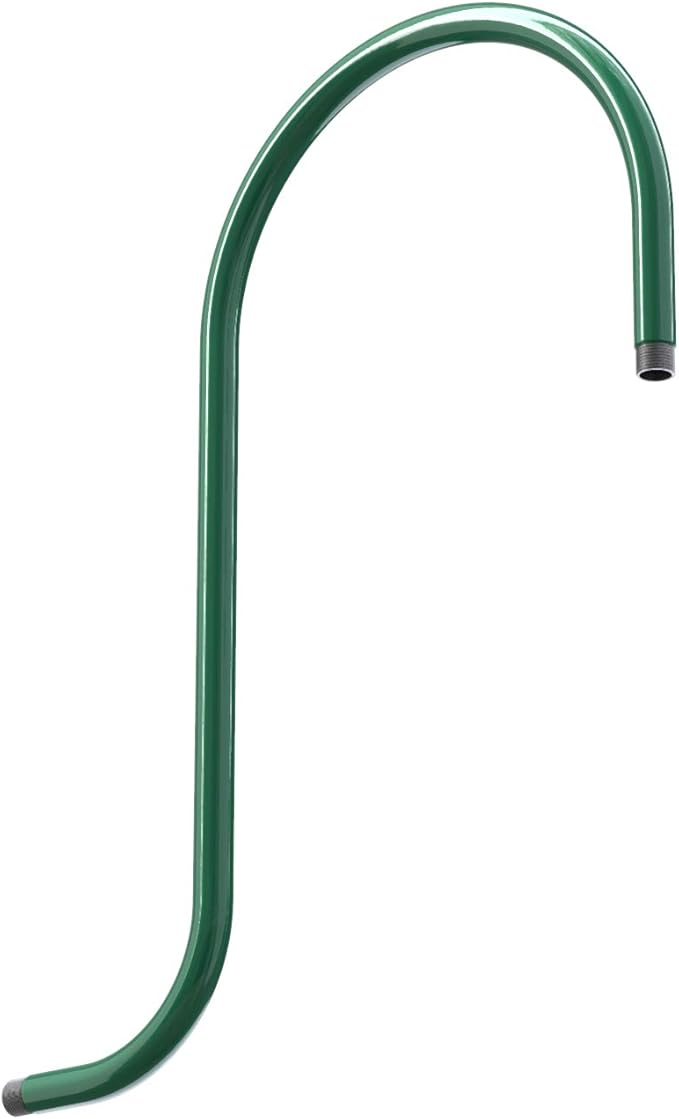 Steel Lighting Co. Topanga Barn Light | Outdoor Wall Mounted | Farmhouse Garage Light Made in America | 14 inch Dome | Upslope Gooseneck | Green Exterior/White Interior