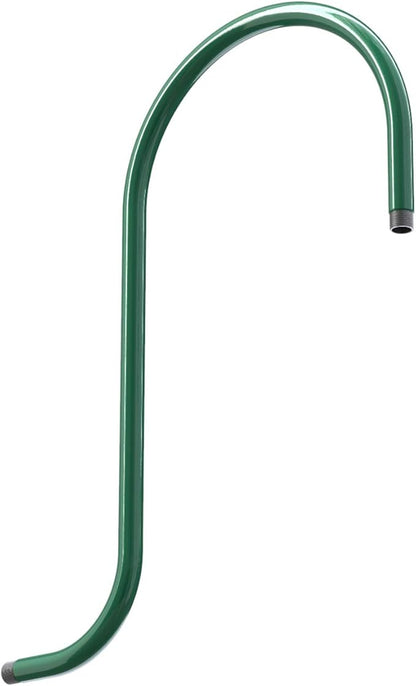 Steel Lighting Co. Topanga Barn Light | Outdoor Wall Mounted | Farmhouse Garage Light Made in America | 14 inch Dome | Upslope Gooseneck | Green Exterior/White Interior