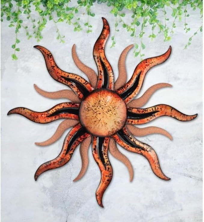Regal Art & Gift Santa Fe Large Metal Sun Wall Decor - 36 Inch | Indoor Outdoor Rust-Resistant Sunburst Sculpture | Eye-Catching Metal Sun Wall Art Accent for Patio, Garden, Living Room