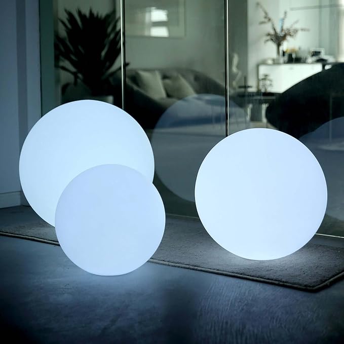 Efavormart 20” Cordless Floating Pool Lights with Remote, Garden Lights 16 RGB Colors with 4 Color Modes Light Up Ball for Swimming Pool, Back Yard, Fountain, Garden, Pathway, Lawn