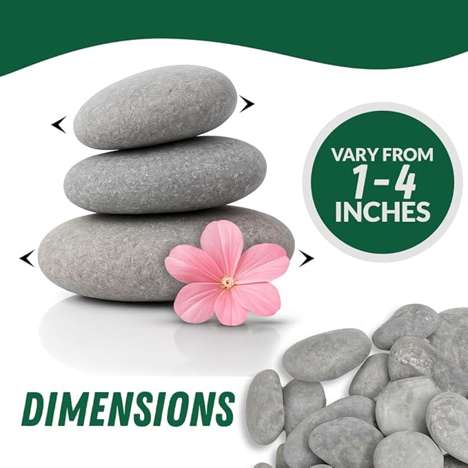 PGN 120 Large River Rocks for Painting - Stimulate Your Children’s Creativity with Our Painting Rocks for Kids - Flat and Smooth - Fun & Engaging Rock Painting with The Family - 2-4 Inches
