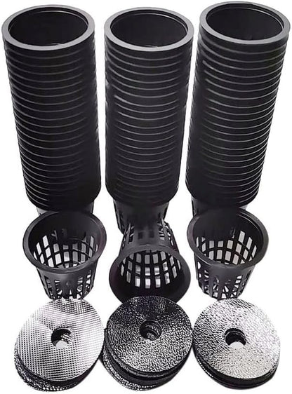 HORTIPOTS Reflective Top Lids Mylar on Black for 2 Inch Net Pots Pack of 200