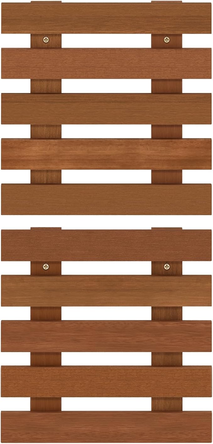 Furinno TIOMAN Outdoor Vertical Wall Planter, Set of 2 Wooden Hanging Planters, for Indoor, Outdoor Plants, Balcony, Patio, Natural