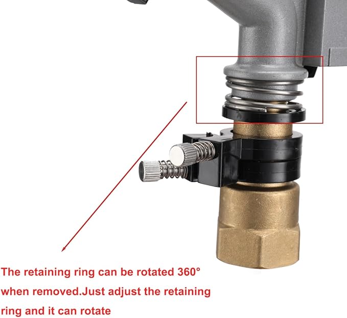 Impact Gun Sprinkler Large Area Water Irrigation Tool, Agriculture Farm Lawn Sprinkler 360 Adjustable Rain Spray Gun, 2 PCS