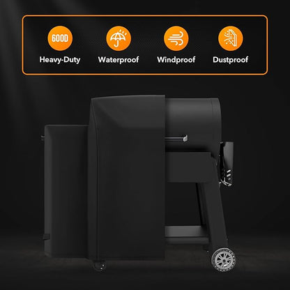 Heavy Duty 600D Polyester Cover Compatible with Pit Boss Competition Series 1600 PB1600CS , Titan Wood Pellet Grill, Pro Series 1600 Elite Grill,Navigator 1600 Wood Pellet Grill without Smoke Stack