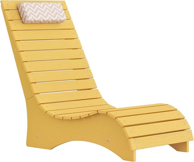 LUE BONA HDPS Pool Chairs Set of 2, Fade-Resistant Use in Pools Up to 10-Inches Deep Pools Lounge Chair for Sun Shelf, Chaise Lounger with Headrest for Outside Pool Deck