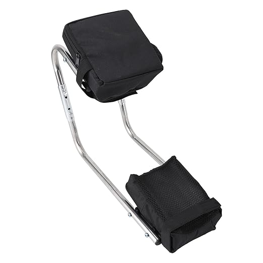 Keenso Portable Stainless Steel Garden Kneeler Reduce Knee Pressure for Farming and Garden Work