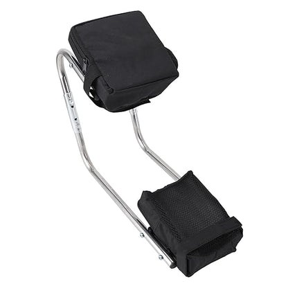 Keenso Portable Stainless Steel Garden Kneeler Reduce Knee Pressure for Farming and Garden Work
