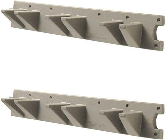 Suncast 2 Pack Wall Stud Mounted Garden Tool Hanger Organizer for Garage or Storage Space, 24 x 4.25 x 6 Inches, Holds Up to 6 Long Handled Tools