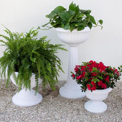 Bloem GU18-09 Grecian Urn Planter 18" Casper White