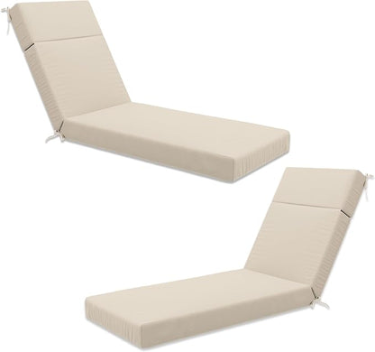 Chaise Lounge Cushion for Outdoor Furniture, Waterproof Fade and Tear Resistant Lounge Deck Chair Cushions for Patio Lawn Pool Resort Hotel