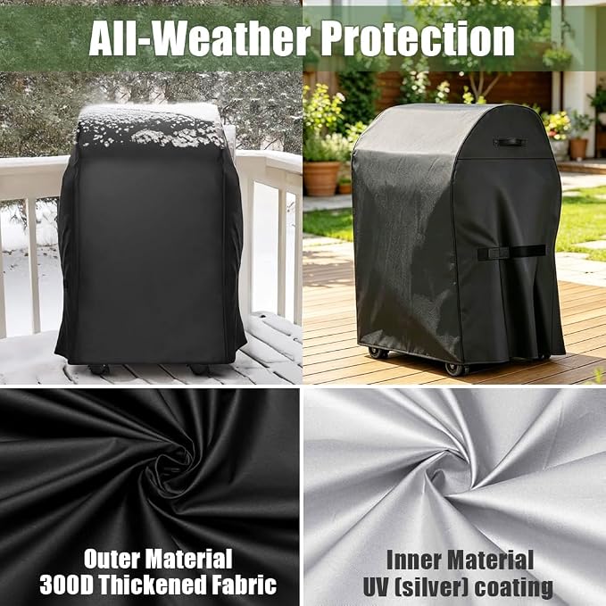 Grill Cover, 40-inch Heavy Duty Oxford Outdoor Waterproof Grill Covers, Dust-Proof Windproof UV Resistant BBQ Gas Cover Fit Most Brands Char Broil, Weber, Brinkmann, Holland