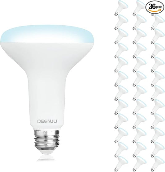 36 Pack BR30 LED Bulb, Dimmable Indoor Flood Lights 7W Equivalent 65W 5000K Daylight, CRI80, 650 LM, E26 Base, 15000 Lifetime Hours, Interior Energy Saving Recessed Light Bulb, Flicker-Free