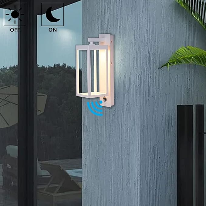 2 Pack Outdoor Wall Light Fixtures, Motion Sensor Outdoor Lights, Exterior Waterproof Wall Lanterns, Waterproof Motion Lights for Outside Front Door Patio Garage