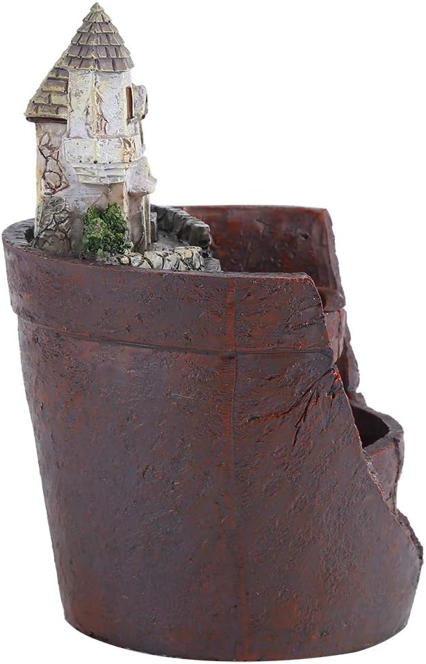 Succulent Plant Pot Container Herb Flower Basket Planter Home Garden Decor, Sky Garden Planter Herb Flower Cactus Succulent Plant Resin Pot Box Container(Cottages)