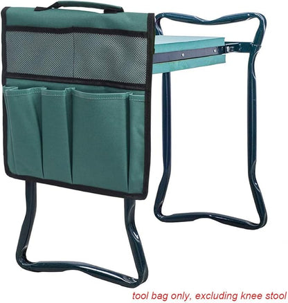 Garden Pouch Foldable Portable Garden Kneeler, Bench Kneeling Bag, Seat Storage Tote Hanging Organizer, Gardening Tools Storage Stool Multiple Storage Pouch (Green), 10180705