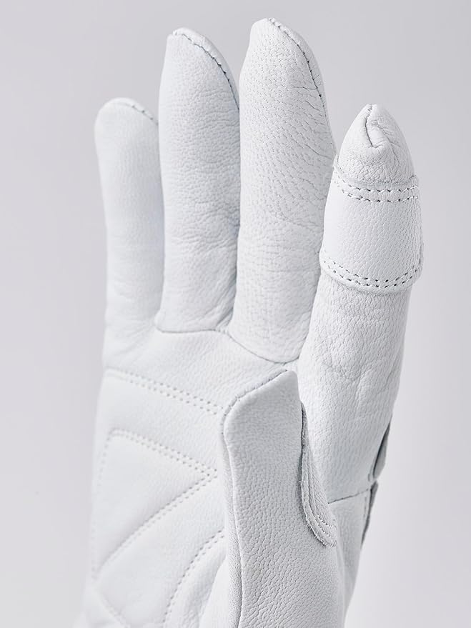 Hestra Job Garden Rose Glove, Long Protective Leather Gauntlet Gardening Gloves for Men & Women - Offwhite - 6