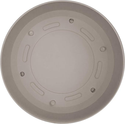 Bloem Mathers 12" Pebble Stone Round Modern Resin Garden Planter Pot with Drainage Holes and Removable Saucer Tray Included