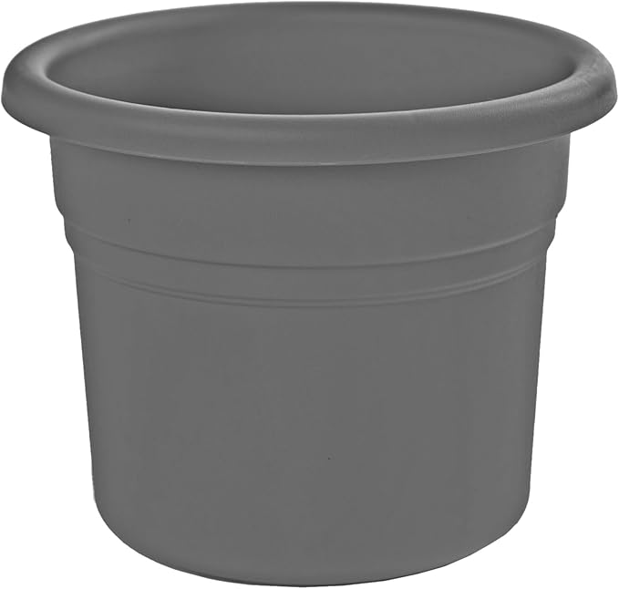 Bloem Posy 6" Charcoal Round Resin Planter Pot Indoor and Outdoor Gardening