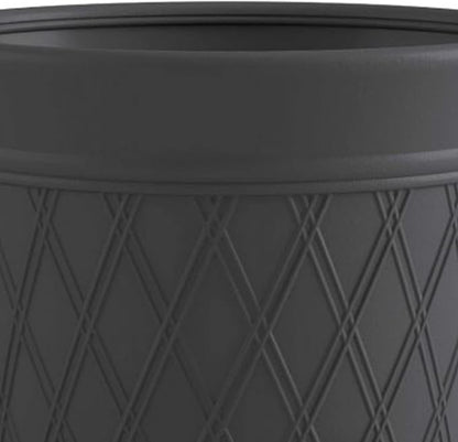 Suncast 2 Pack 14" x 12" Round Resin Decorative Weatherproof Outdoor Hideaway Standard Garden Hose Storage Pot with Drainage Holes, Gray