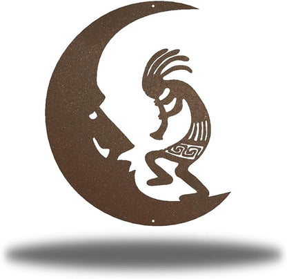 Riverside Designs Kokopelli Wall Art Steel Outdoor Decor | Heavy-Duty and Waterproof | Made in USA (Rust, 24L x 19.5W)