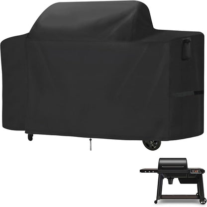 Smoker Cover for Traeger Woodridge Pro/Elite,Waterproof Grill Accessories for Traeger Woodridge Pro,Heavy Duty Windproof Wood Ridge Elite Pellet Grill Cover,68" W x 28" D x 45.7" H