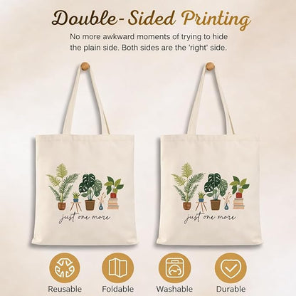 Floral Canvas Tote, Women Weekend Bags, Reusable Grocery Canvas Bag, Large Two Sided Printing Tote Bags