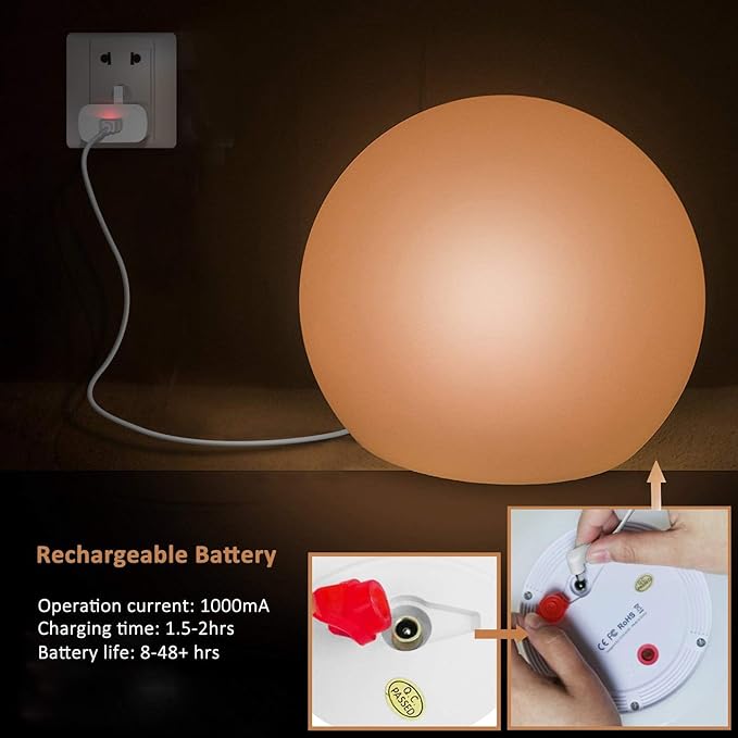 16-Inch LED Ball Light & 10-Inch Globe Light