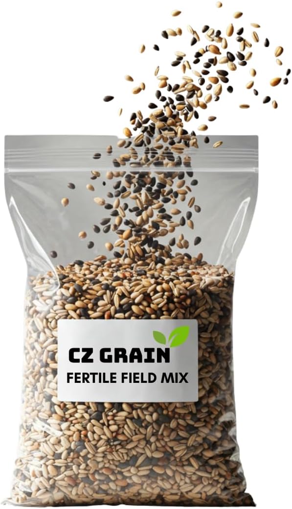 No-Till Cover Crop 10 Seed Mix - Winter Rye, White Clover, Austrian Winter Peas, Triticale, Crimson Clover, Cow Peas, Daikon Radish, Purple Turnips, Wheat, Oats, (25 Pounds)