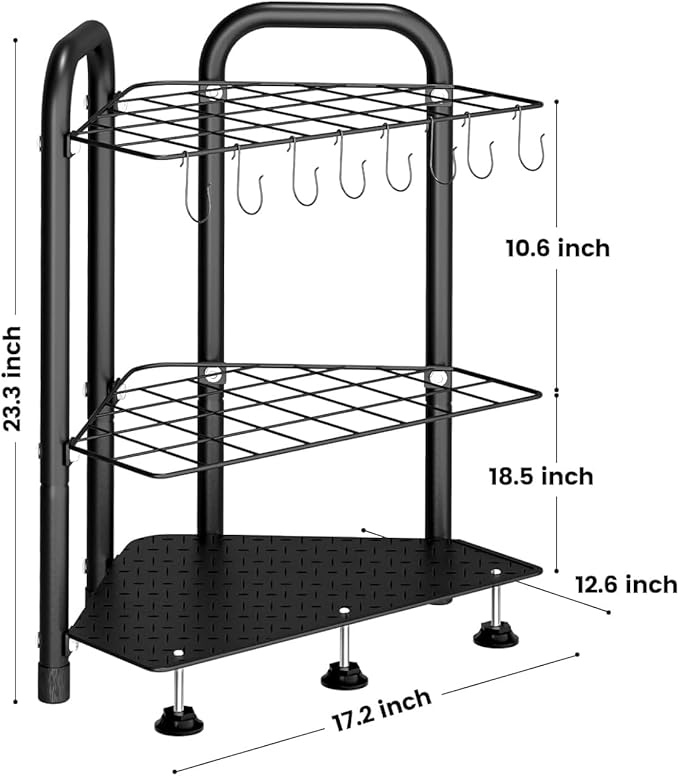 Garden Tool Organizer, Yard Tool Tower Rack for Garage Organization and Storage,Tool Holder Up to 35 Long-Handled Tools/Rakes/Brooms, Heavy Duty Steel Garden Tool Stand for Shed, Outdoor