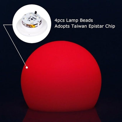 LED Mood Ball Light, Rechargeable LED Bedside Table Lamp,Night Light with 16 Color Change and 4 Flash Modes,Suits for Outdoor Indoor Decoration (12CM/4.7 inch Ball)