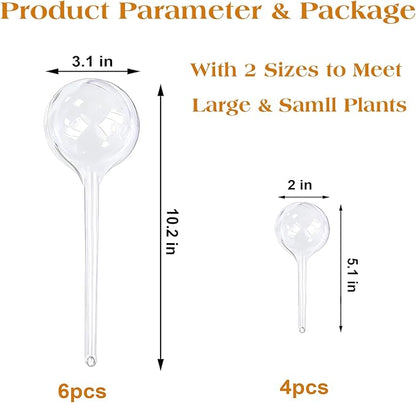 Plant Automatic Watering Devices, Clear Plastic Self-Watering Bulbs Flower Automatic Watering Device While Away Garden Waterer for Plant Indoor Outdoor