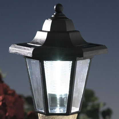 Bits and Pieces – Solar Dog Lantern (Black Lab) – Solar-Powered Resin Garden Sculpture with LED Light, Hand-Painted, Auto-On Rechargeable Battery, On/Off Switch – 13.5" Tall