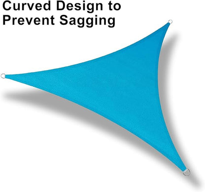 LOVE STORY Custom Size 8'x12'x14.4' Turquoise Blue Sun Shade Sail Right Triangle Sunshade Fabric Awning Canopy for Patio Backyard Carport Pergola (Customized)