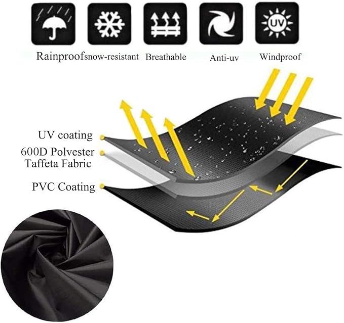 Grill Cover for Weber Round Grill Cover Water Proof Heavy Duty Outdoor Canvas BBQ Grill Cover Dome Smoker Cover (26 inch)